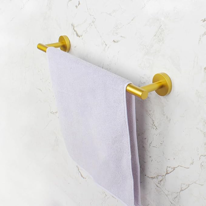 SUS 304 Stainless Steel 18-Inch Hand Towel Bar Gold Towel Rack Holder for Bathroom Wall Mount
