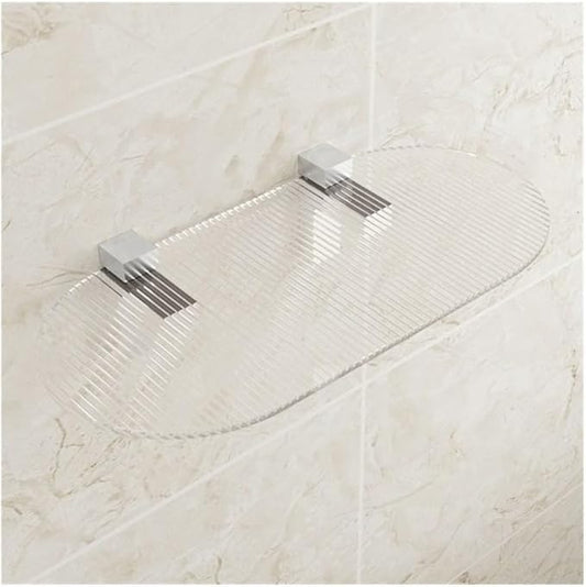 Bathroom Shelves Acrylic Floating Shelves for Wall, Clear Acrylic Display Shelf, Wall Decoration & Storage Shelf for Living Room, Bathroom, Bedroom, Kitchen bathroom organizers and storage(Transparent