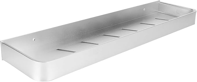 Compatibility for Space Aluminium Bathroom, Shelf Wall Mount Single Layer Shampoo Storage Rack(with Rod 带杆)