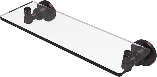 Allied Brass WS-1/16-ABZ Washington Square Collection 16 Inch Glass Vanity Beveled Edges Shelf, Antique Bronze
