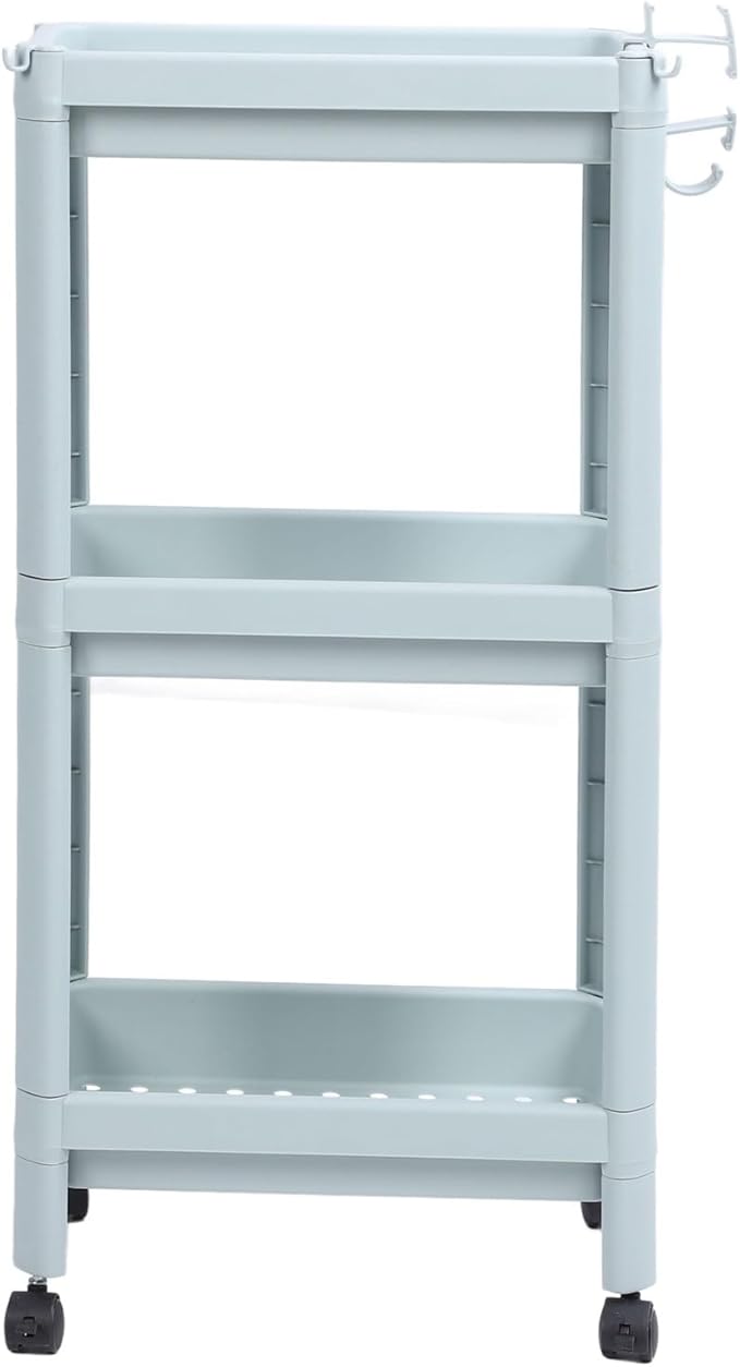 Bathroom Floor Shelf, Bathroom Storage, Open Shelf, Freestanding Corner Shelves, Shelves, Storage Shelves, Nordic (3 Layers (with Wheels)