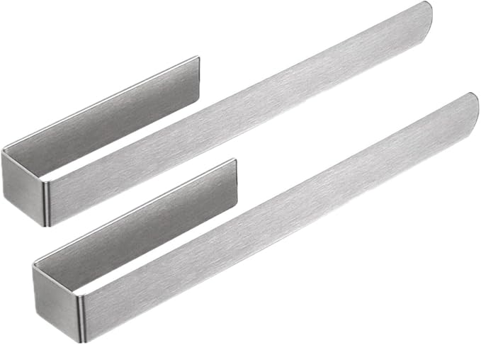 szhdxsy 2pcs Towel Holder SUS 304 Stainless Steel Brushed Hand Towel Rod, Self Adhesive Towel Holder Towel Rod Towel Rack for Bathroom(Silver, 14in)