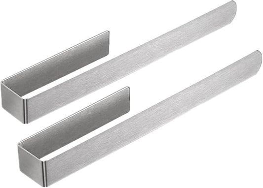 szhdxsy 2pcs Towel Holder SUS 304 Stainless Steel Brushed Hand Towel Rod, Self Adhesive Towel Holder Towel Rod Towel Rack for Bathroom(Silver, 14in)