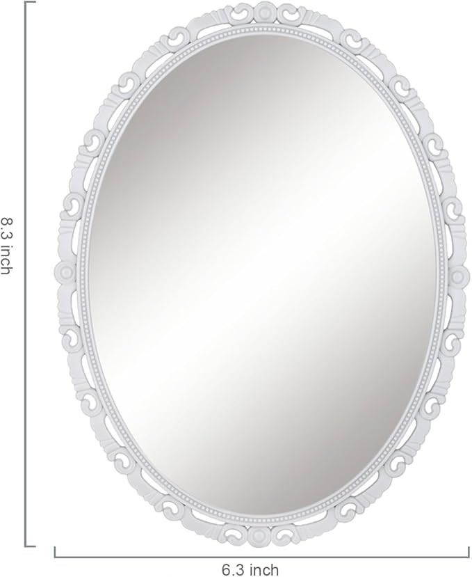 ARTLYMERS Magnetic Locker Mirror, Real Glass Small Mirrors for Lockers with Magnetic Backing, School Locker, Bathroom, Household Refrigerator, Locker Accessory or Office Cabinet (Grey)