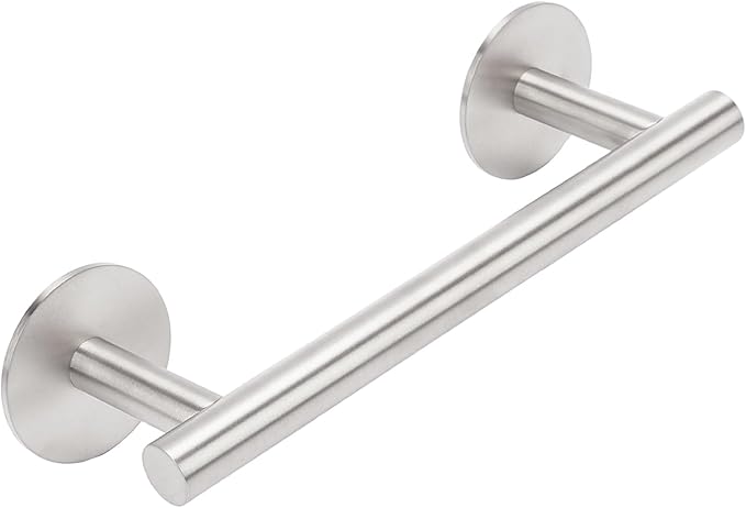 9 Inch Brushed Nickel Hand Towel Holders - Small Space Solutions Towel Rack for Bathroom&Kitchen, Stainless Steel Self Adhesive Bathroom Towel Bar, Towel Organizer Bathroom Hardware