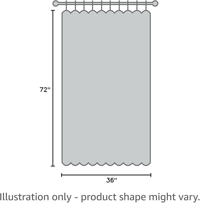 MitoVilla Cream White Small Stall Shower Curtain 36 x 72, Narrow Polyester Linen Fabric Shower Curtains for Farmhouse Bathroom Decor, Brown Half Size Cloth Shower Curtain Set with Hooks, Ivory