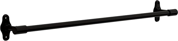 Franklin Brass Calloway (1-Pack) 18'' Towel Rack w/ 6" Extender for Bathroom Matte Black Towel Bar for Bathroom Wall Mounted Towel Holder Rod CLWY26-MB