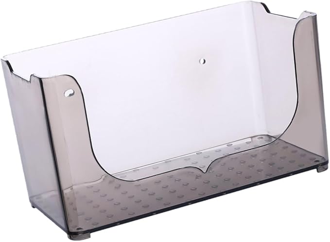 GLEAVI Transparent Bathroom Storage Box Wall Mounted Shelves for Bathroom Kitchen Organization Grey Capacity Unique Design for Shampoo Soap No Drilling Required Stylish