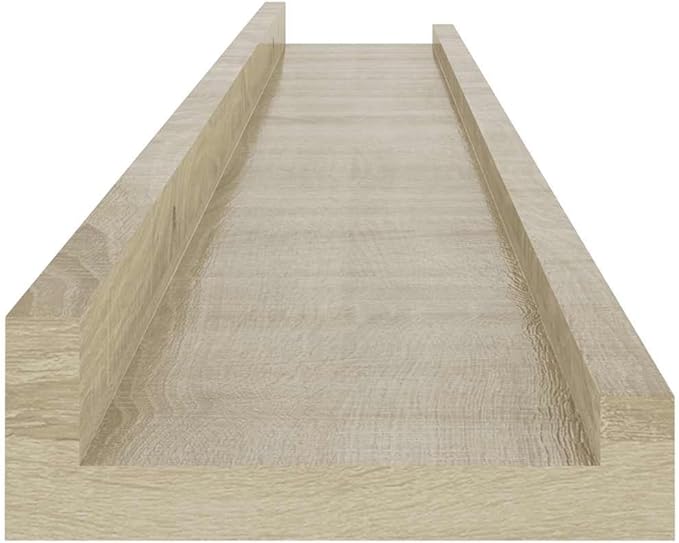Set of 2 Wall Shelves, 31.5-inch Floating Shelf for Bedroom Living Room, Sonoma Oak MDF Decorative Wall-Mounted Storage Display Ledge
