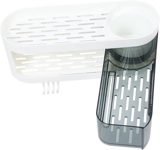 Uonlytech Wall-Mounted Plastic Storage Rack Multipurpose Wall Shelves Bathroom Kitchen Organizer No-Drill Installation Space-Saving Storage for Home Random Color
