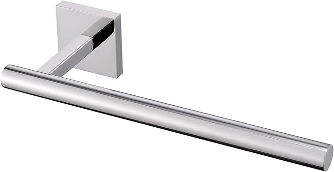 Polished Chrome Hand Towel Holder,Thicken SUS 304 Stainless Steel Towel Bar Towel Ring for Bathroom, Modern Design Hand Towel Rack Towel Hanger Wall Mounted