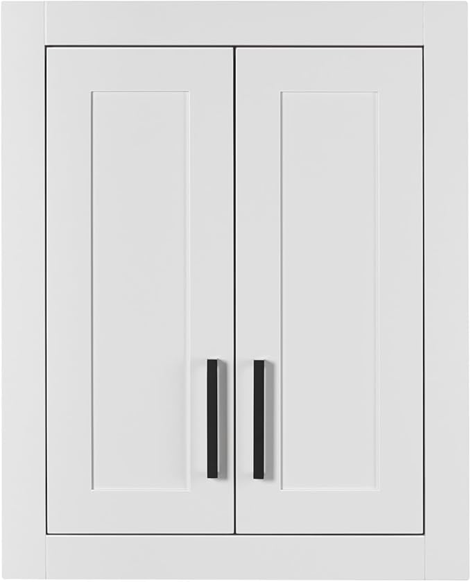ARIEL Bathroom Wall Cabinet 26" H x 21" W x 8" D - Closed Door - White