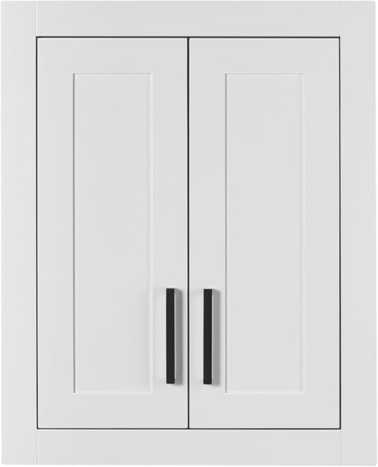 ARIEL Bathroom Wall Cabinet 26" H x 21" W x 8" D - Closed Door - White