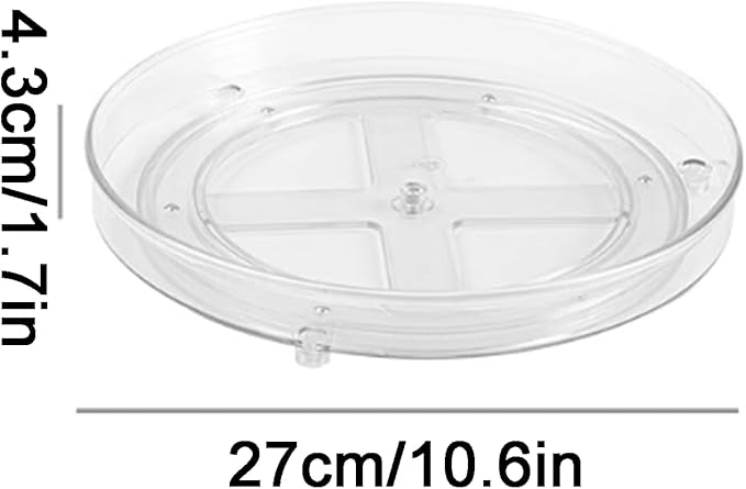 Removable Countertop Bathroom Shelf Plastic Rotatable Bathroom Shelf Transparent Removable Bathroom Shelf Multifunctional Large Capacity