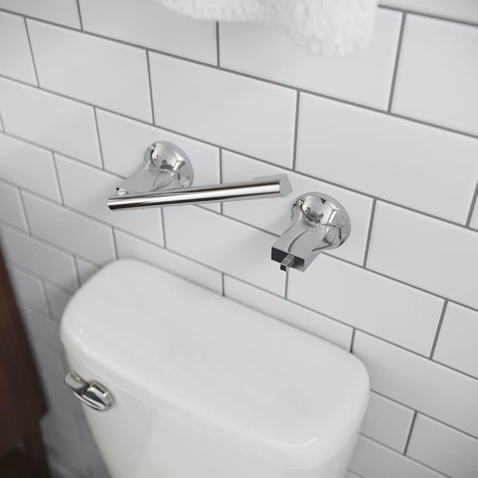 Pfister Pfirst Modern Toilet Paper Holder, Bathroom Tissue Holder, Wall-Mounted, Screw-In, Polished Chrome Finish, BPHPFM0C