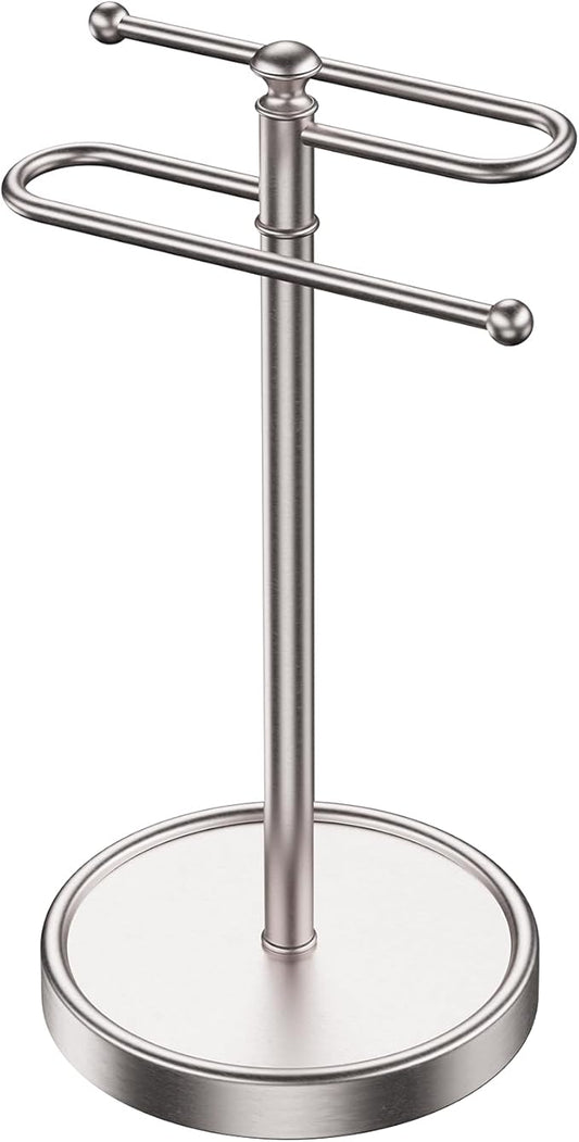 Hand Towel Holder, 304 Stainless Steel Heavy Duty S Shape Hand Towel Stand Free Standing Towel Bar for Bathroom Kitchen Countertop