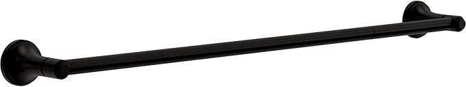 Franklin Brass Woodruff (1-Pack) 18'' Towel Rack w/ 6" Extender for Bathroom Matte Black Towel Bar for Bathroom Wall Mounted Towel Holder Rod WDRF26-MB
