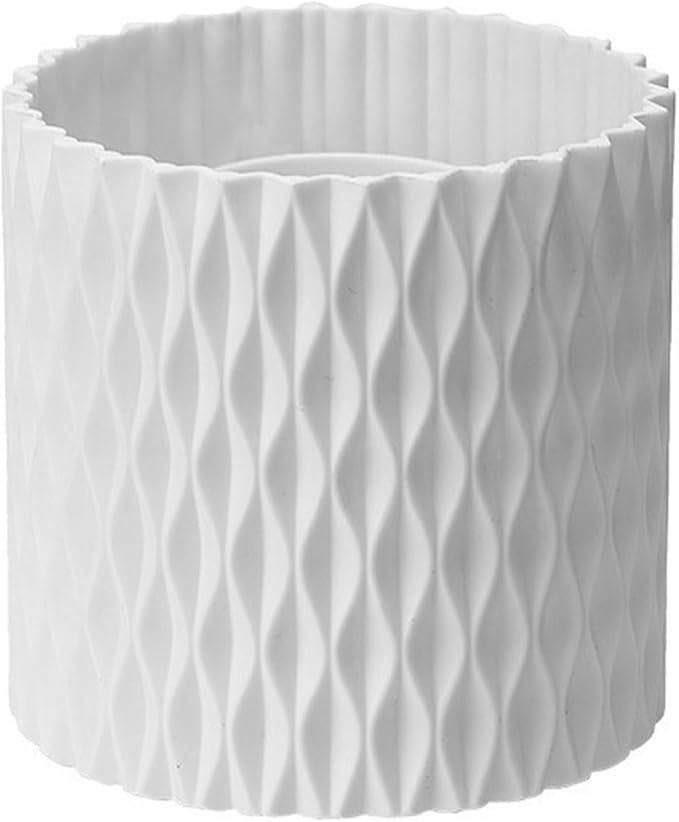 Makeup Brush Holder Organizer, 360?? Rotating Multi-Functional Pen Holder for Desk, 5 Slot Makeup Spinning Storage Rack for Bathroom Drawers,Vanities,Countertops,Office Desk(white)
