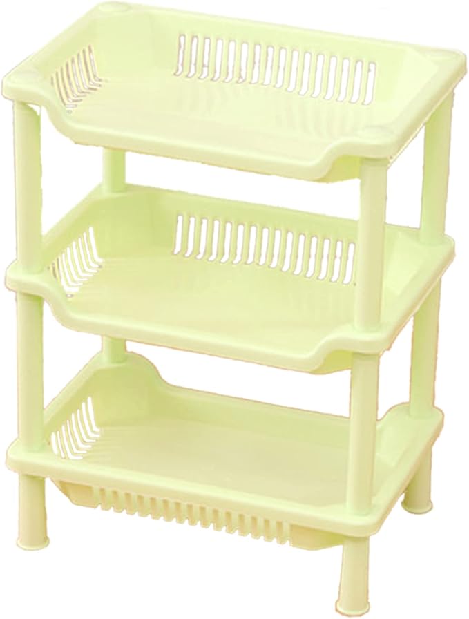 Zerodis 3 Tier Bathroom Shelf Organizer Tool Simple Assembly Multifunction Standing Rack Ideal for Bathroom Kitchen and Laundry Room Storage (#4)