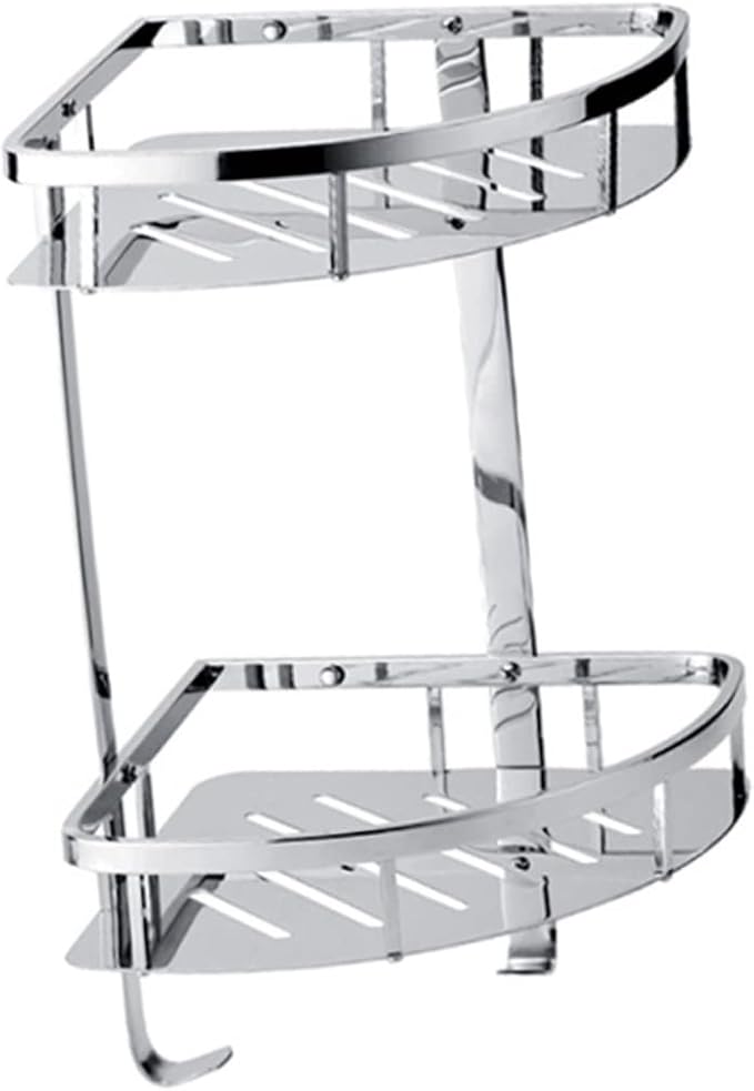 Ciieeo Bathroom Shelves Wall Mounted Storage Holder Stainless Steel Corner Shelf Triangle Storage Rack