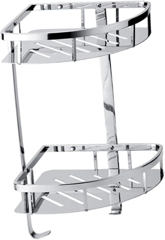 Ciieeo Bathroom Shelves Wall Mounted Storage Holder Stainless Steel Corner Shelf Triangle Storage Rack