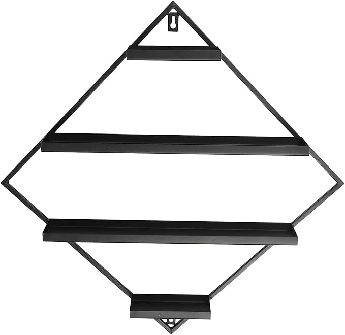 3PCS Nail Polish Storage Racks, 5-Tier Wall-Mounted Metal Cosmetic Display Case Makeup Organizer Wall Shelf for Home Spa Nail Salon Perfume Lipstick (Black)
