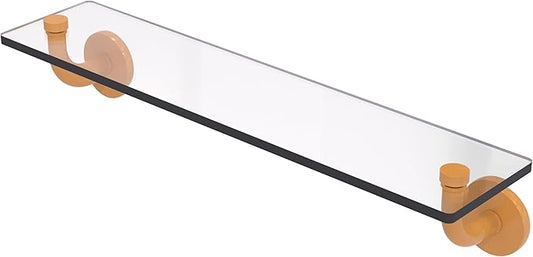 Allied Brass RM-1-22-GLY Remi Collection 22 Inch Glass Vanity Shelf with Beveled Edges, Golden Yellow