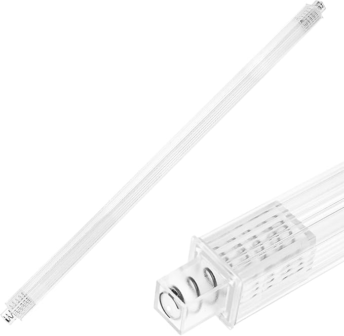 Showingo 24 Inch Clear Replacement Bathroom Towel Bar with Adjustable Spring Loaded Ends Sturdy Plastic Wall Mount for Bathroom and Kitchen Towel Storage- Replacement Towel Bar for Ceramic Holder