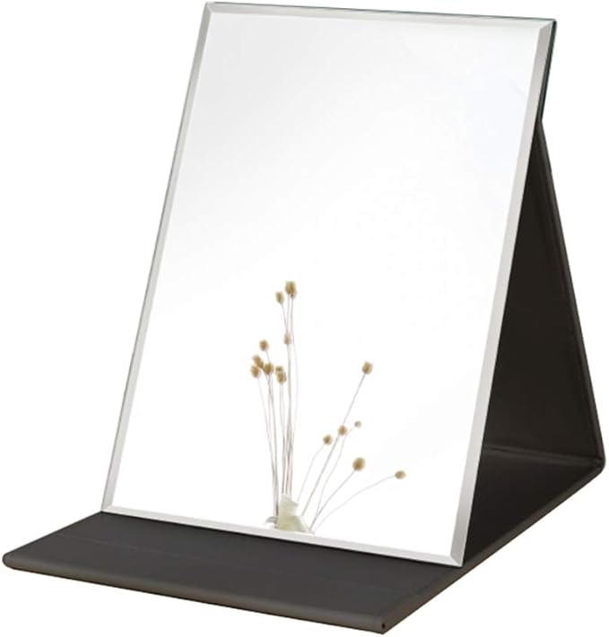 Zcooooool Large Portable Super HD Mirror - Multi Stand Angle Hand Free/Handheld/Tabletop Foldable Mirror 10x7 Inch