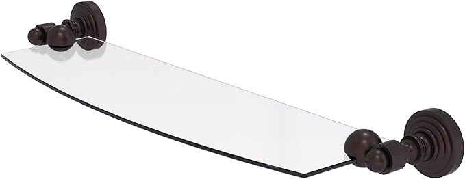 Allied Brass WP-33/18-ABZ Waverly Place 18 Inch Glass Shelf, Antique Bronze