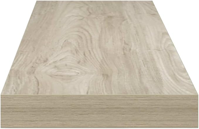 Floating Wall Shelves Set of 4, Invisible Mounting Oak Wood Look Shelves for Living Room Decor, 31. 5 Inch Modern Display Rack for Books, Plants, Photos, heavy-duty 22lb Load Each, Easy Install