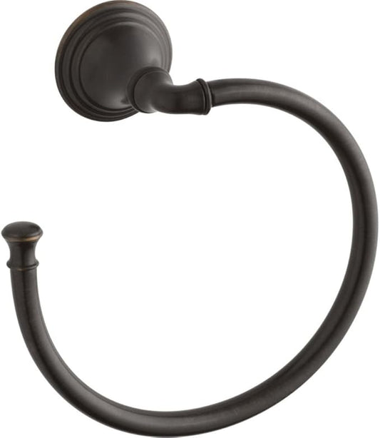 KOHLER K-10557-2BZ Devonshire Towel Ring, Rust-Resistant, Stylish Accent, Tools Included, Oil Rubbed Bronze