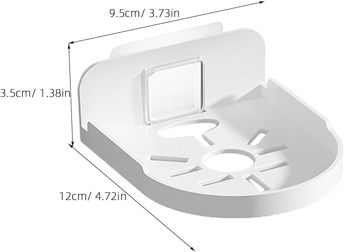 DOITOOL Wall Mount Storage Rack for Security Cameras Small Floating Shelf White Punch-Free Adhesive Bathroom Shelf Bracket for Monitor Holder