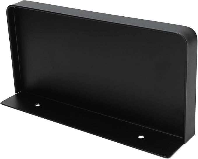 Bathroom Shelves, 7.3X3.5in Stainless Steel Wall Mounted Toilet Phone Holder Shelf, Phone Storage Shelf for Household Bathrooms, Toilets, Kitchens, Showers (Black)