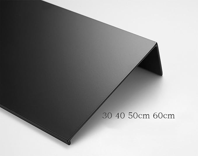 Black Metal Wall Mounted Floating Shelves Ledge,Space Saving Rustproof Aluminum Bathroom Shelf Wall Mount Shelving Extra Strong Floating Shelves Storage Rack(60CM)