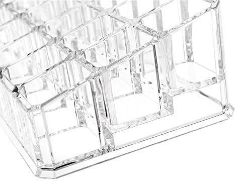 Kamay's Acrylic Transparent 24 Grids Lipstick Nail Polish Eyebrow Brush Display Rack (SF-1034)