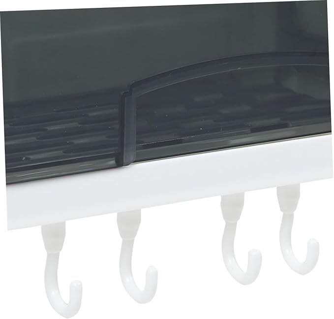 Uonlytech Wall-Mounted Plastic Storage Rack Multipurpose Wall Shelves Bathroom Kitchen Organizer No-Drill Installation Space-Saving Storage for Home Random Color