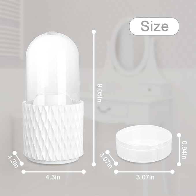 Ochine Acrylic Makeup Brush Organizer with Dustproof Lid, Travel Cosmetic Brush Storage Box - Clear Eyebrow Pencil Holder for Vanity
