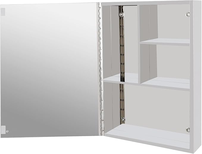 3 Tier Stainless Steel Storage Shelf, Wall Mounted Storage Rack, Bathroom Storage Cabinet with Half Cut Shelves for Home, Office or First Aid, 45 * 12.5 * 65cm
