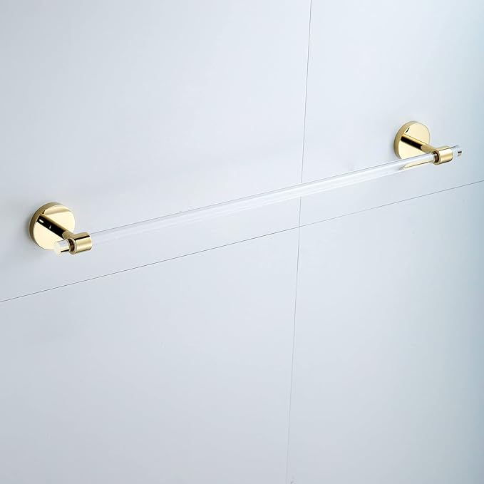 Acrylic Gold Towel Bar Towel Rack 16 inch for Bathroom,Wall Mounted Towel Holder Towel Hanger Modern SHUNLI