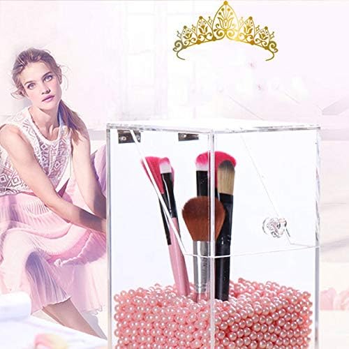 Makeup Beads for Brushes, Art Faux Pearls, 1500 Piece Round Pink Pearl Beads to Hold Makeup Brush, Lipstick, Mascara, Eyeliner, 8mm