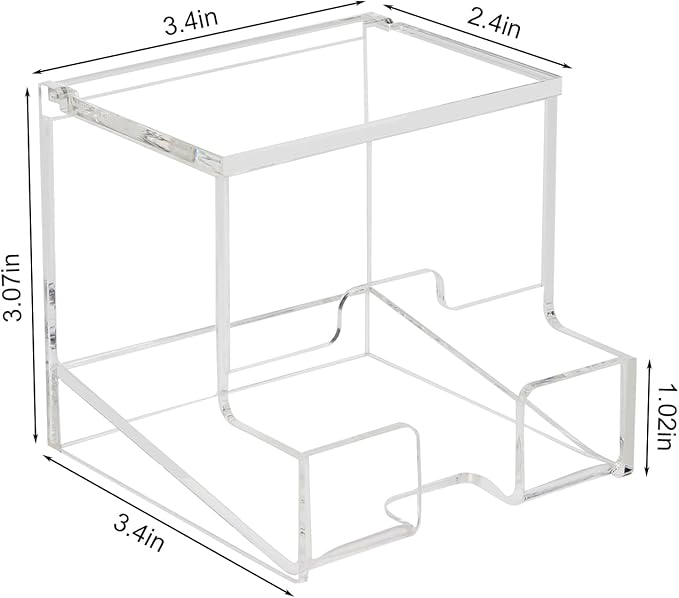 1 Pack Clear Acrylic Lip Balm Dispenser with Hinged Lid, Home Freestanding Countertop Display Retail Stand Lip Balm Dispenser Organizer Holder for Lipsticks Glosses Lip Balm Essential Oils