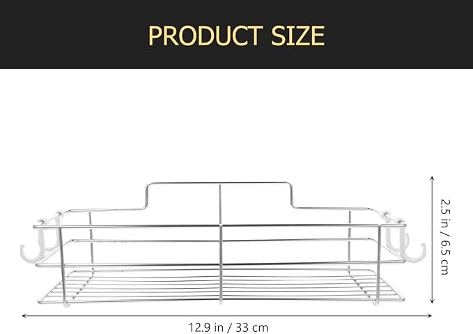 Alipis Stainless Steel Adhesive Bathroom Shelves Wall-mounted Storage Corner Organizer