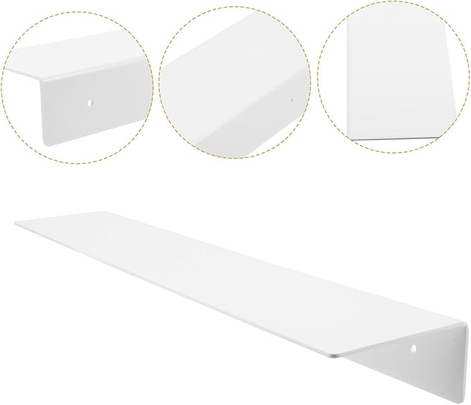 Cabilock Adhesive Shelf Divider for Bathroom and Kitchen No Drill Gap Filler Wall-Mounted Storage Rack Waterproof and Easy to Install for Cabinet and Countertop Organization