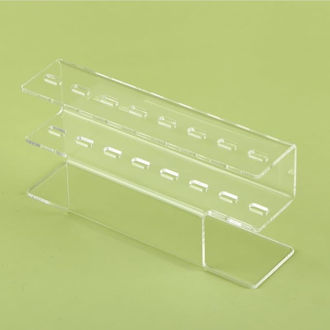 Acrylic Tweezers Holder, 8 Holes Tweezers Stand Display Organizer for Eyelash Extension Supplies Accessories Grafting Beauty Tools (8 Holes Transparent)