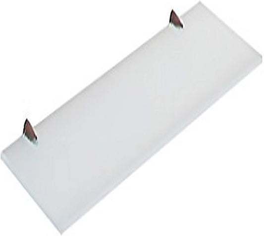 Gedy Shelves Ultralight Glass Bathroom Shelf, Chrome, 12"