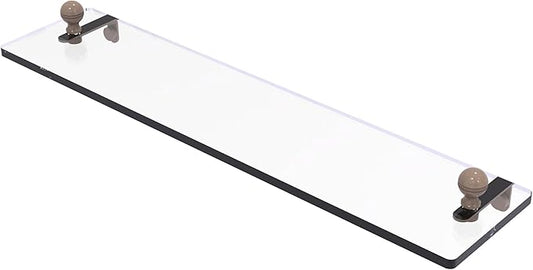 Allied Brass MA-1/22-SHB Mambo 22 Inch Glass Vanity Shelf with Beveled Edges, Shaded Beige
