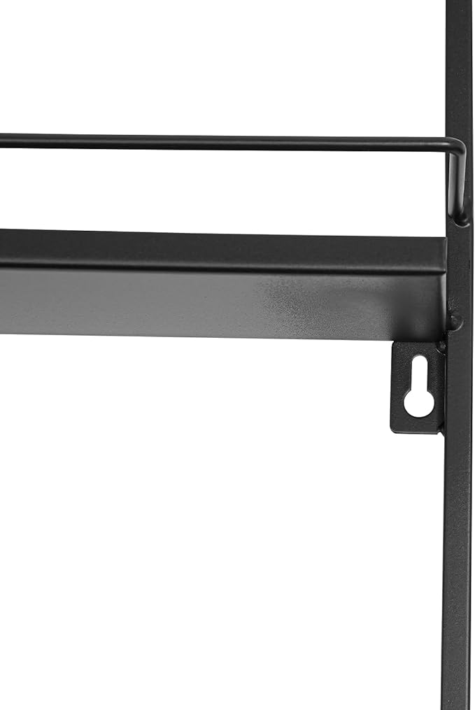 3PCS Metal Nail Polish Racks, Nail Polish Wall Organizer 4 Tiers Leafage Shape Display Rack Wall Mounted Display Case for Home Spa Nail Salon Shop-Black
