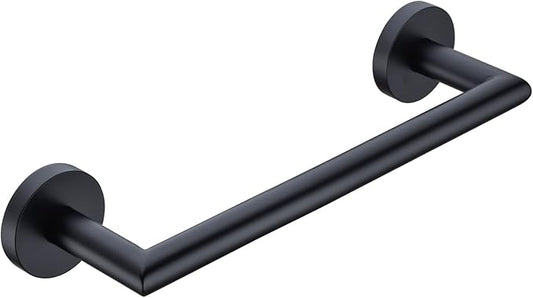 12 Inch Matte Black Hand Towel Bar SUS304 Stainless Steel Bathroom Kitchen Towel Rack,Bath Towel Holder Dish Cloths Hanger Wall Mounted,96018-2-12MB.