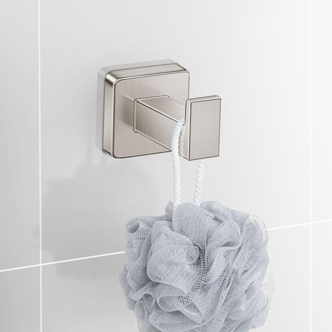 Bathroom Hardware Accessories Set 4 Pieces, Brushed Nickel Stainless Steel Towel Bar Set, Includes 20In Towel Bar, Towel Ring, Robe Towel Hooks,Toilet Paper Holder, Bathroom Towel Rack Set